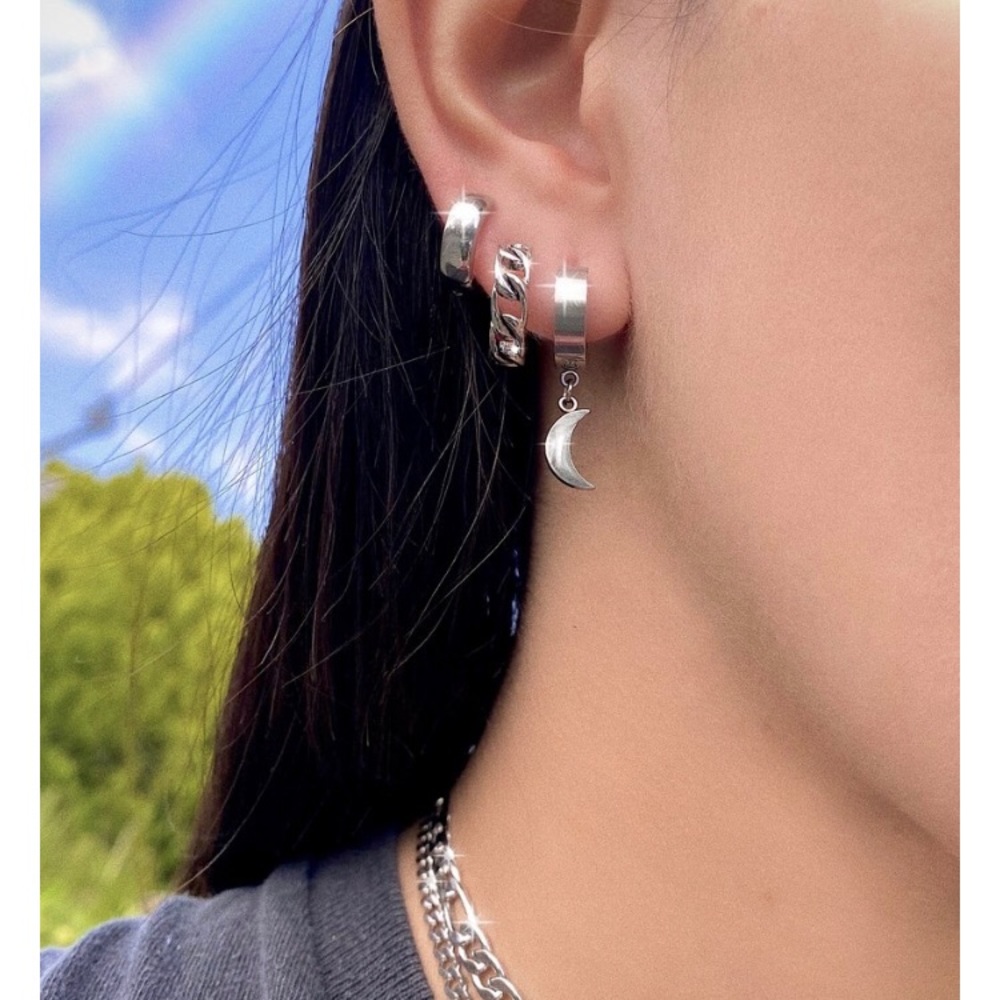 Dangly Moon earrings